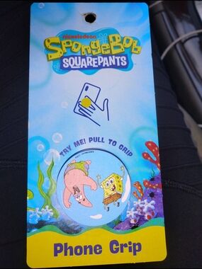 Nickelodeon SpongeBob SquarePants Phone Grip - Yellow & Pink Characters